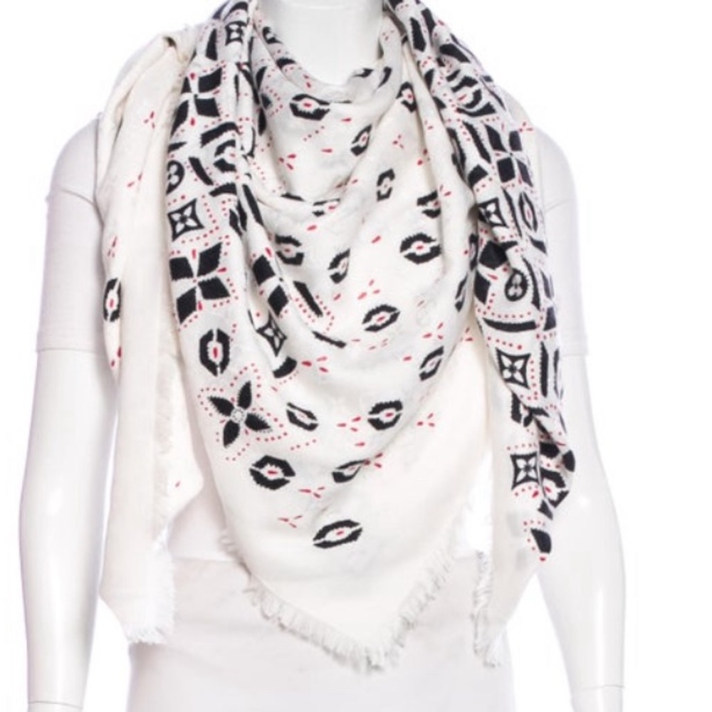 Large Louis Vuitton monogram scarf shawl